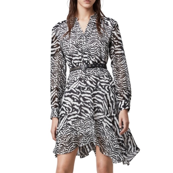 All Saints Dresses & Skirts - ALL SAINTS: Martina Remix Long Sleeve Dress In Chalk White (NWOT)